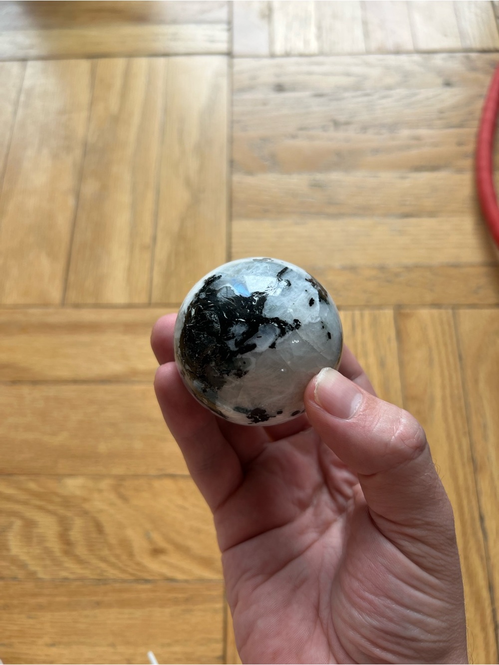 Rainbow moonstone Sphere medium size.